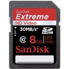 SD-HC Extreme HD (30 MB/s) 8 GB Class 10 mem�riak�rtya