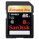 SD-HC Extreme Pro 8 GB (95 MB/s) Class 10 UHS-1